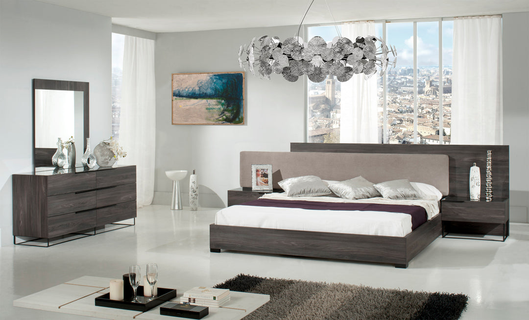 Enzo Italian Modern Grey Oak Nightstand