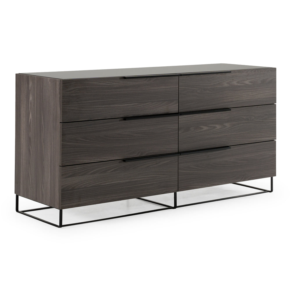 Enzo Italian Modern Grey Oak Dresser - View 5