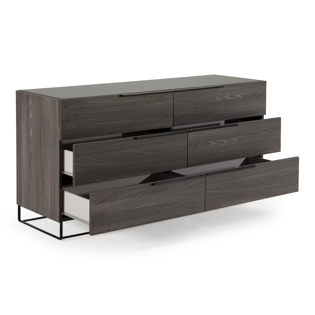 Enzo Italian Modern Grey Oak Dresser