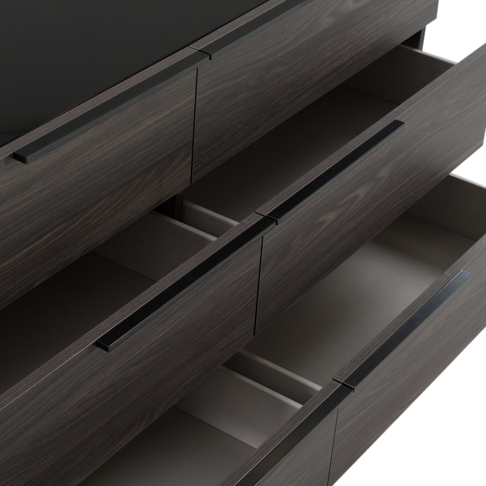 Enzo Italian Modern Grey Oak Dresser - View 9