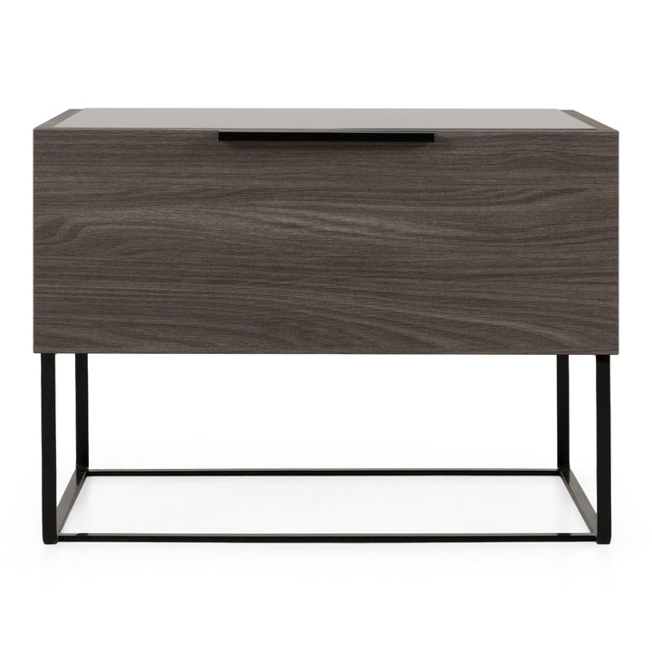 Enzo Italian Modern Grey Oak Nightstand