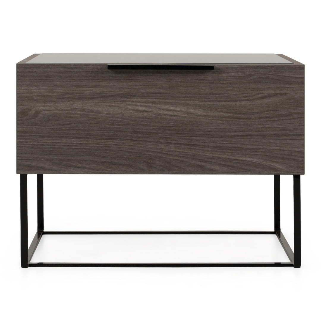 Enzo Italian Modern Grey Oak Nightstand