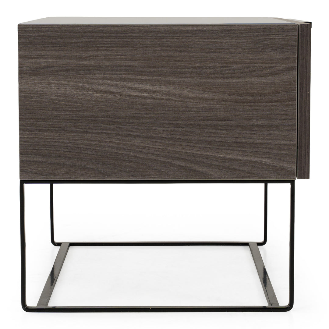 Enzo Italian Modern Grey Oak Nightstand