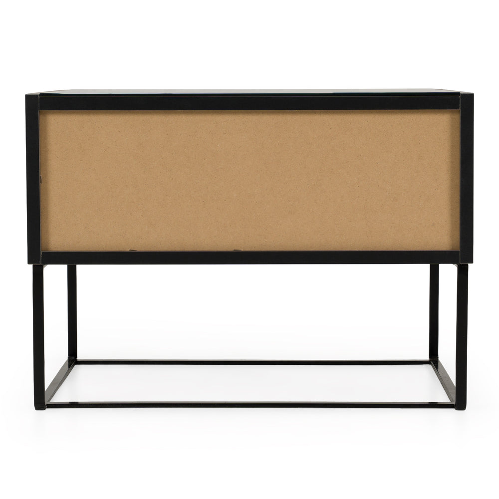 Enzo Italian Modern Grey Oak Nightstand - View 10