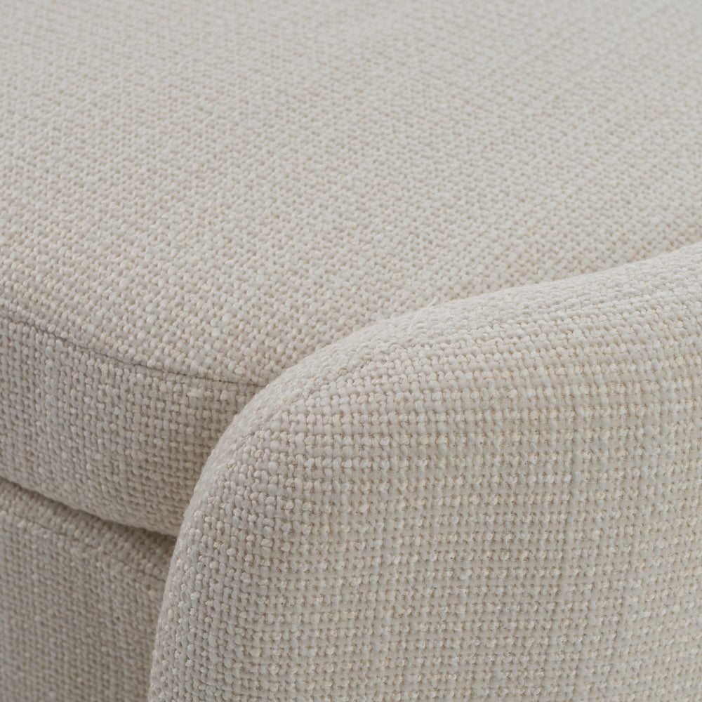 Erin - Modern Cream Fabric Storage Ottoman - View 4