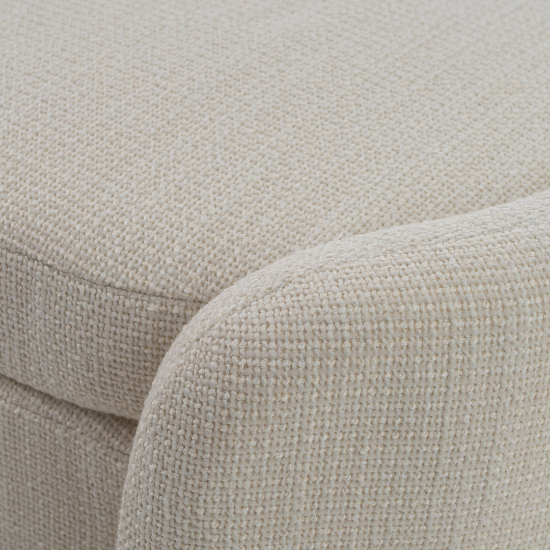 Erin - Modern Cream Fabric Storage Ottoman