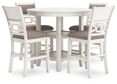 Erinberg Counter Height Dining Table and 4 Barstools (Set of 5) - White | Ashley Furniture
