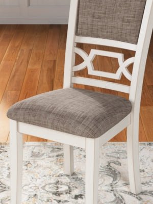 Erinberg Dining Table and 4 Chairs and Bench (Set of 6) - White 6 Piece Dining Room Set modern furniture Contempo Furniture