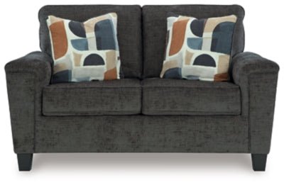 Erinslane Loveseat - Black Stationary Loveseat modern furniture Contempo Furniture