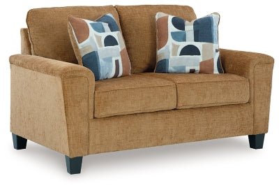 Erinslane Loveseat - Light Brown Stationary Loveseat modern furniture Contempo Furniture