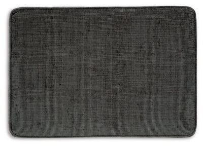 Erinslane Ottoman - Black Upholstered Ottoman modern furniture Contempo Furniture