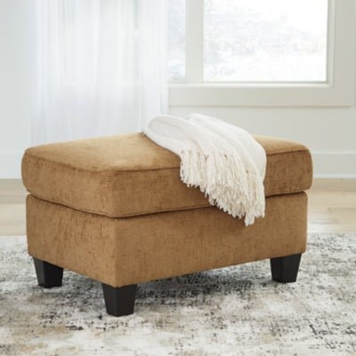 Erinslane Ottoman - Light Brown Upholstered Ottoman modern furniture Contempo Furniture