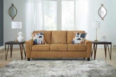 Erinslane Sofa - Light Brown Stationary Sofa modern furniture Contempo Furniture