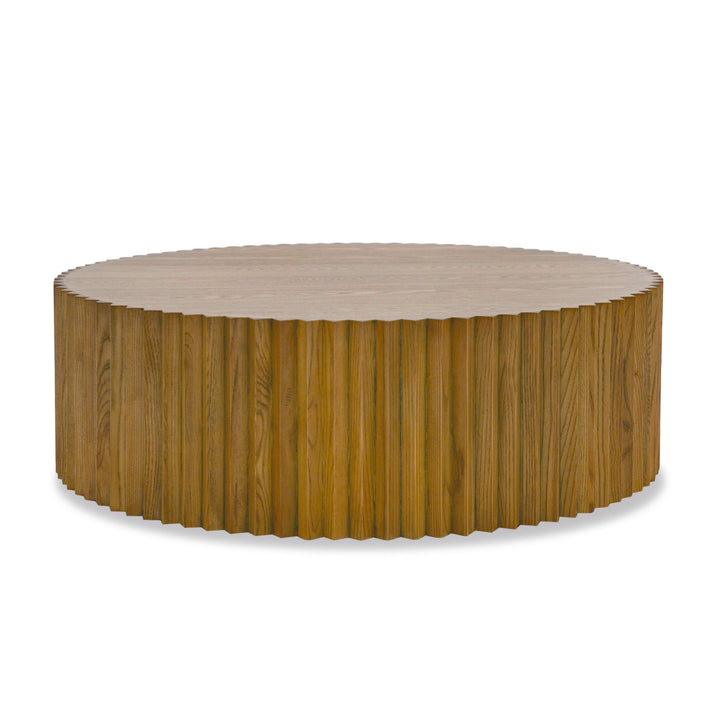 Espana  Modern Walnut Round Coffee Table