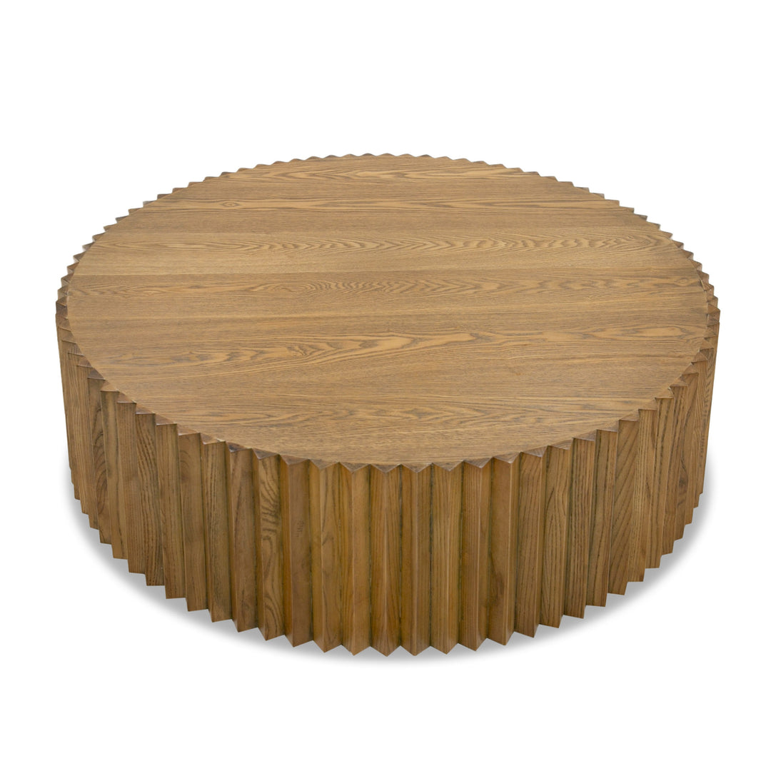 Espana  Modern Walnut Round Coffee Table