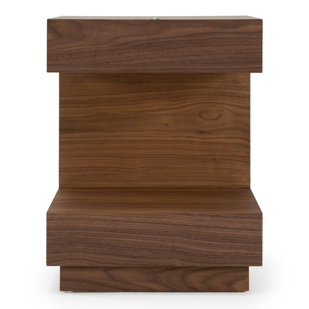 Esso - Contemporary Walnut Tall Nightstand