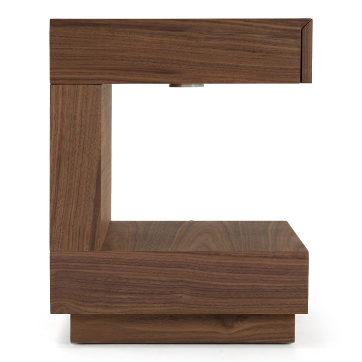 Esso - Contemporary Walnut Tall Nightstand