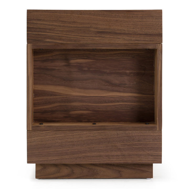 Esso - Contemporary Walnut Tall Nightstand
