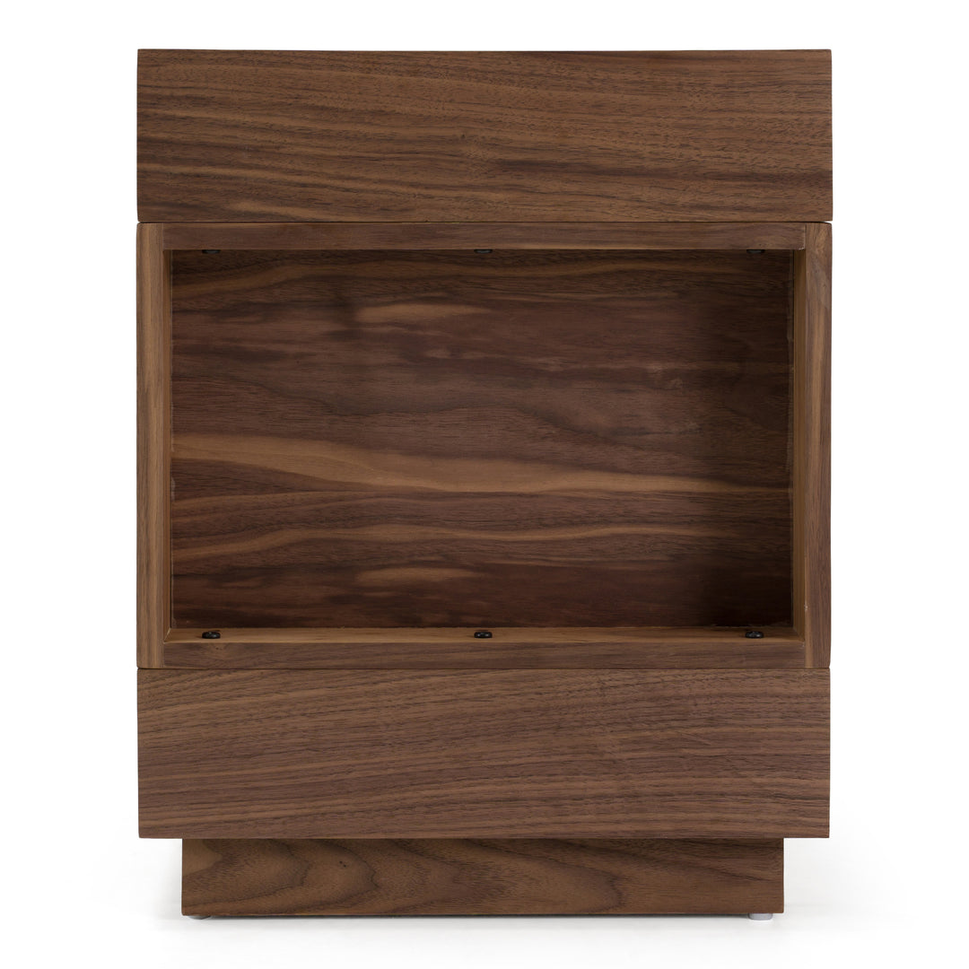 Esso - Contemporary Walnut Tall Nightstand