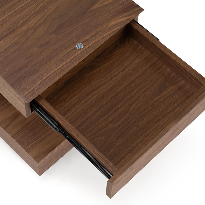 Esso - Contemporary Walnut Tall Nightstand