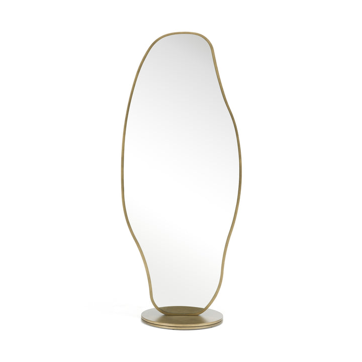 Esteem - Modern Antique Brass Freestanding Mirror