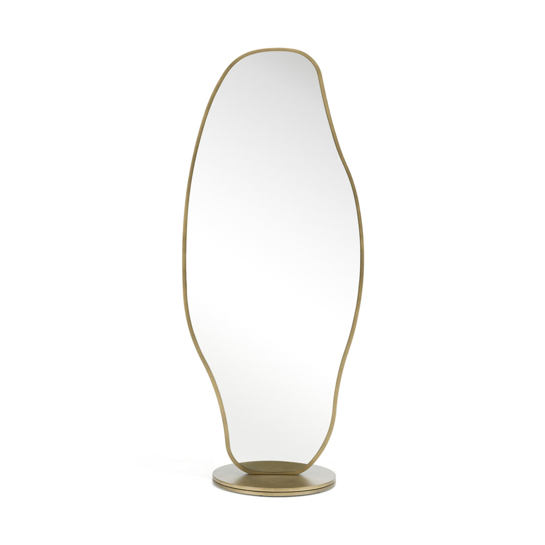 Esteem - Modern Antique Brass Freestanding Mirror