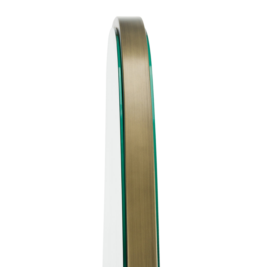 Esteem - Modern Antique Brass Freestanding Mirror