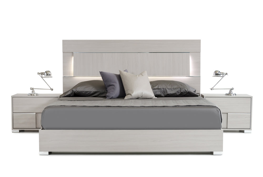 Eastern King Ethan Italian Modern Grey Bed