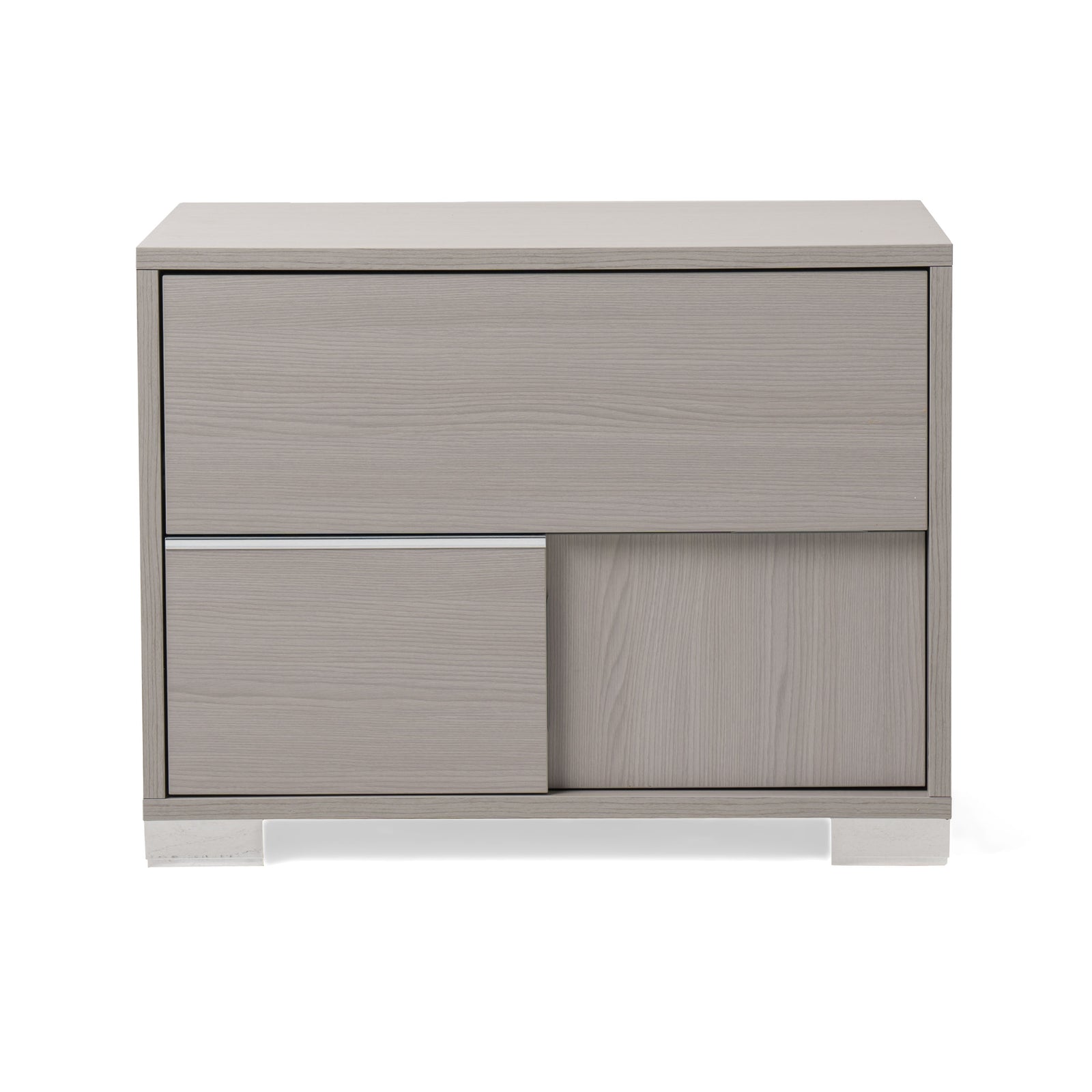 Ethan Italian Modern Grey Nightstand