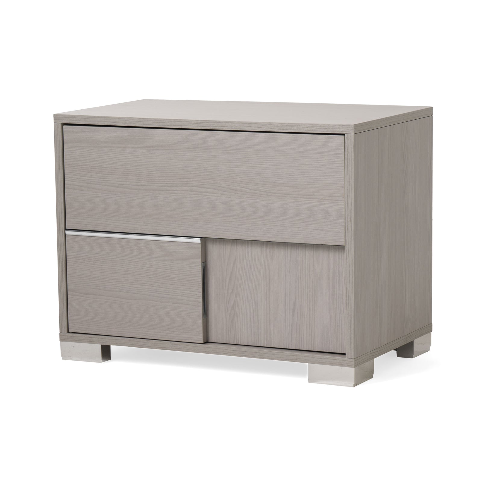 Ethan Italian Modern Grey Nightstand