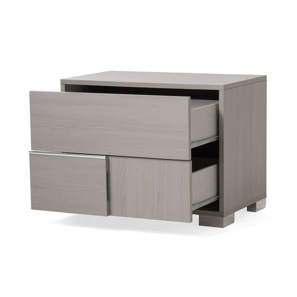 Ethan Italian Modern Grey Nightstand - View 3