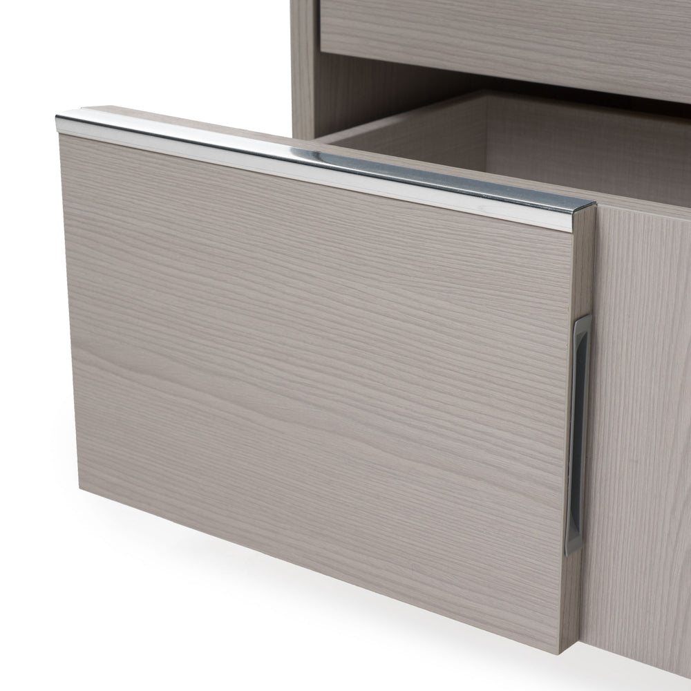 Ethan Italian Modern Grey Nightstand - View 4