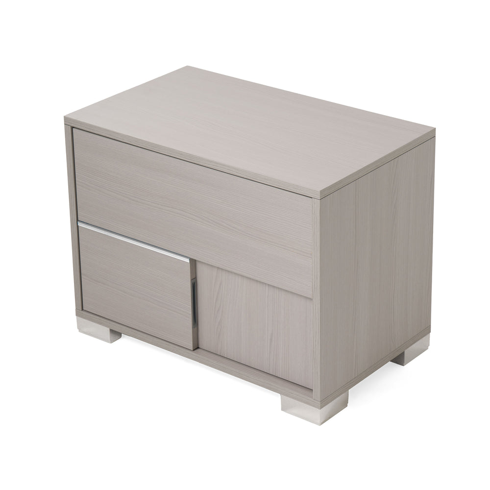 Ethan Italian Modern Grey Nightstand - View 5
