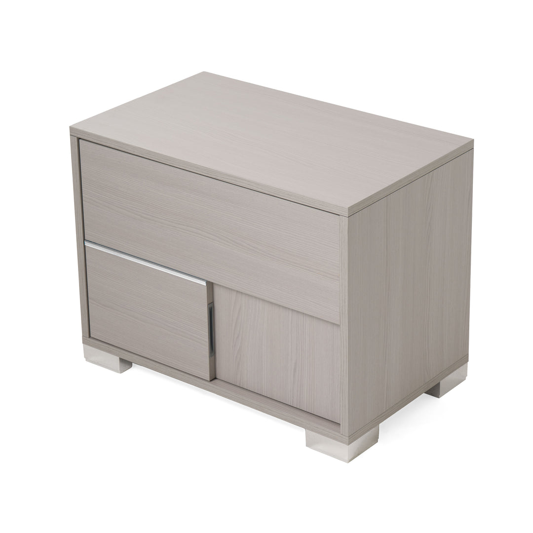 Ethan Italian Modern Grey Nightstand