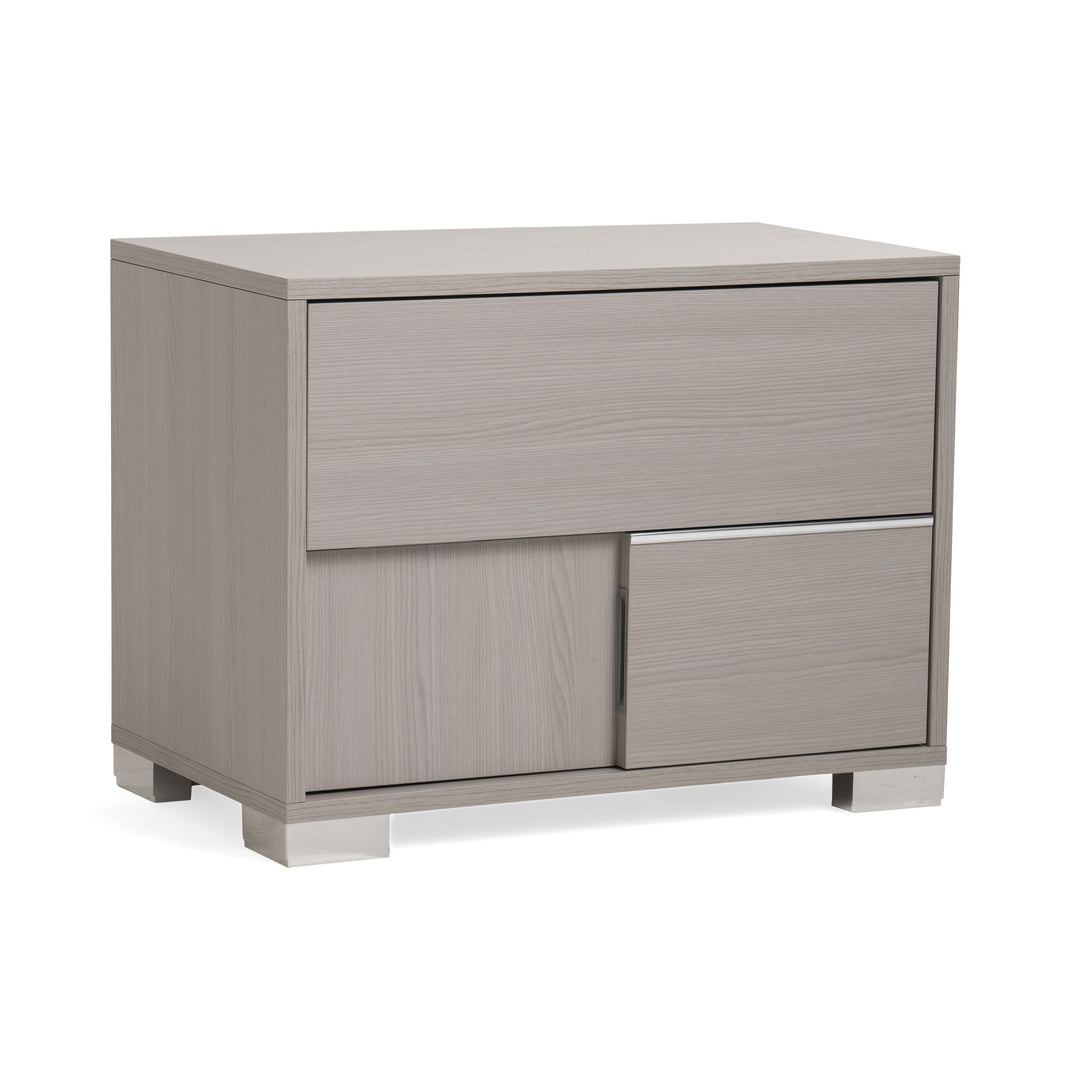 Ethan Italian Modern Grey Nightstand