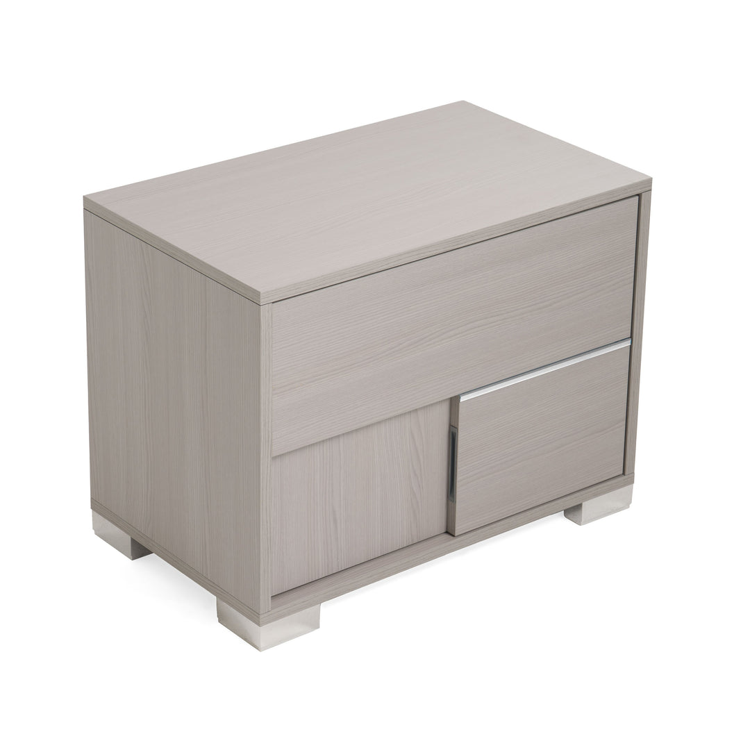 Ethan Italian Modern Grey Nightstand
