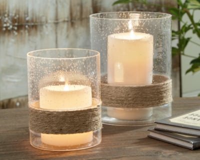 Eudocia Candle Holder (Set of 2) - White Candle &amp; Holder modern furniture Contempo Furniture