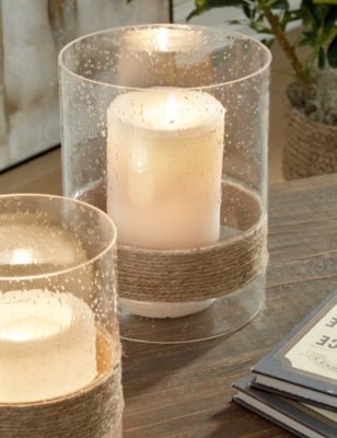 Eudocia Candle Holder (Set of 2) - White Candle &amp; Holder modern furniture Contempo Furniture