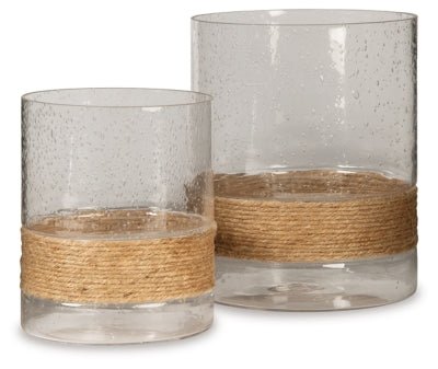 Eudocia Candle Holder (Set of 2) - White | Ashley Furniture