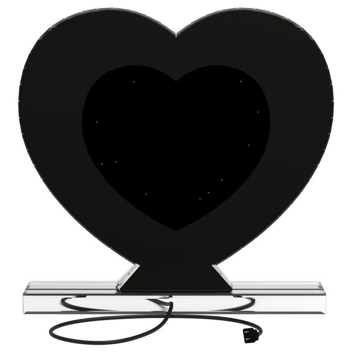 Euston - Heart Shaped Vanity Mirror - Silver Accent Mirror modern furniture Contempo Furniture