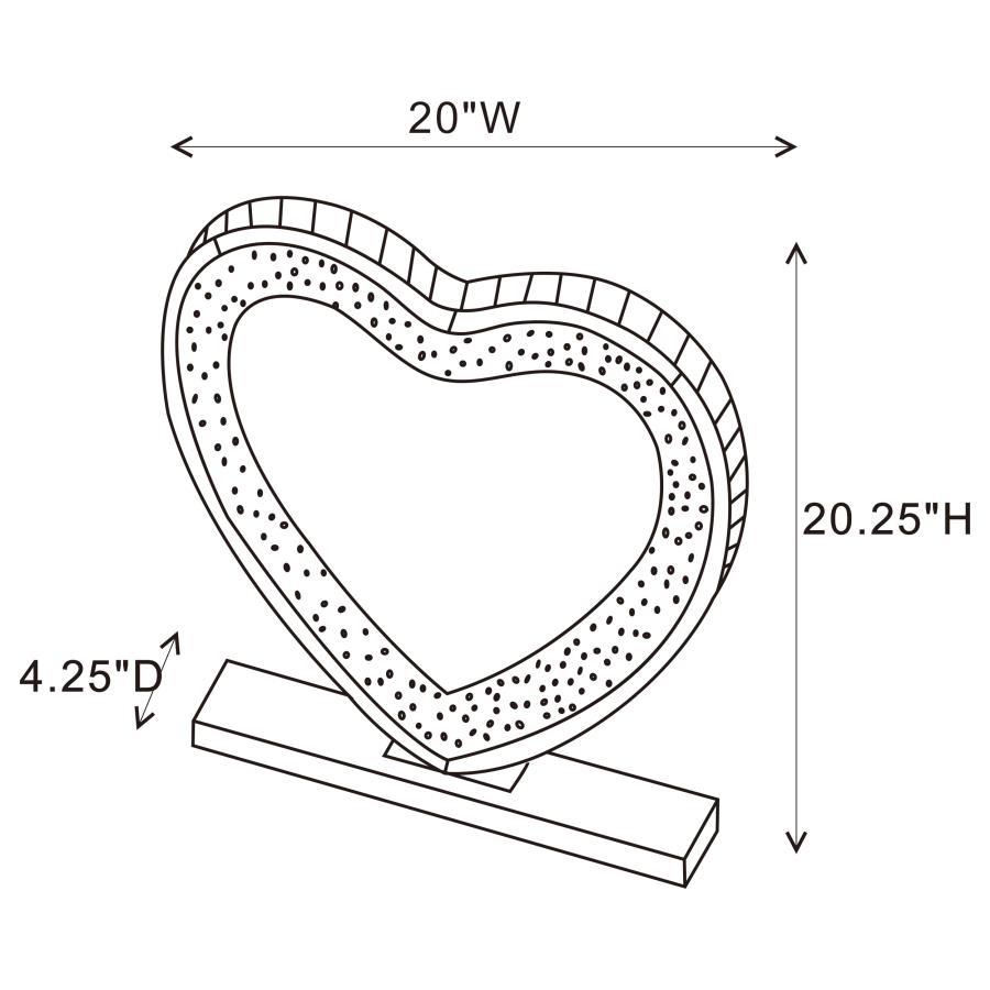 Euston - Heart Shaped Vanity Mirror - Silver Accent Mirror modern furniture Contempo Furniture