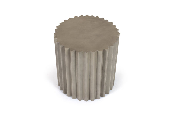 Evadale  Modern Grey Concrete End Table