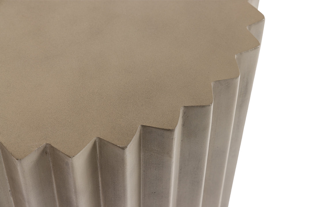 Evadale  Modern Grey Concrete End Table