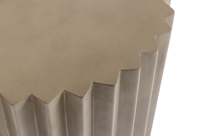Evadale  Modern Grey Concrete End Table