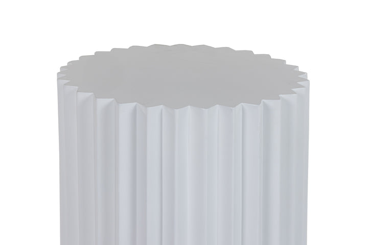 Evadale - Modern White Concrete End Table
