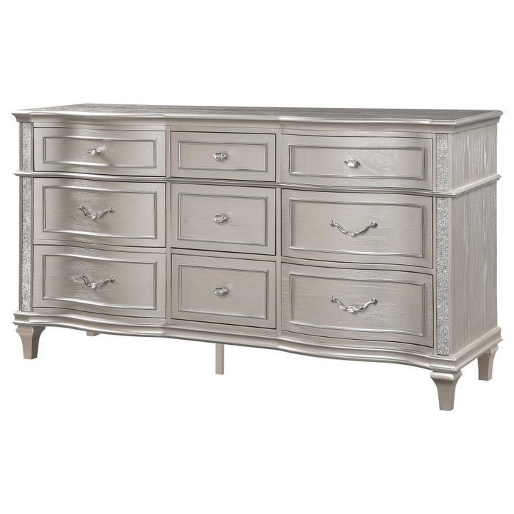 Evangeline - 9 - Drawer Dresser - Silver Oak Dressers modern furniture Contempo Furniture