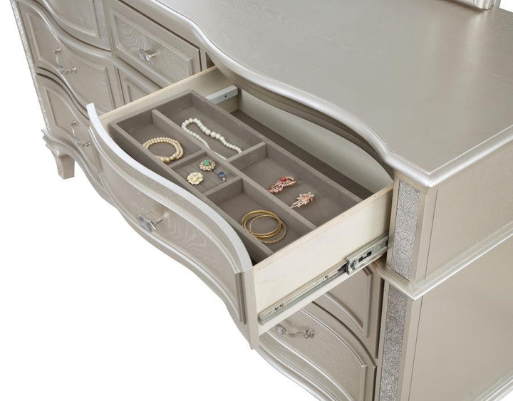 Evangeline - 9 - Drawer Dresser - Silver Oak Dressers modern furniture Contempo Furniture