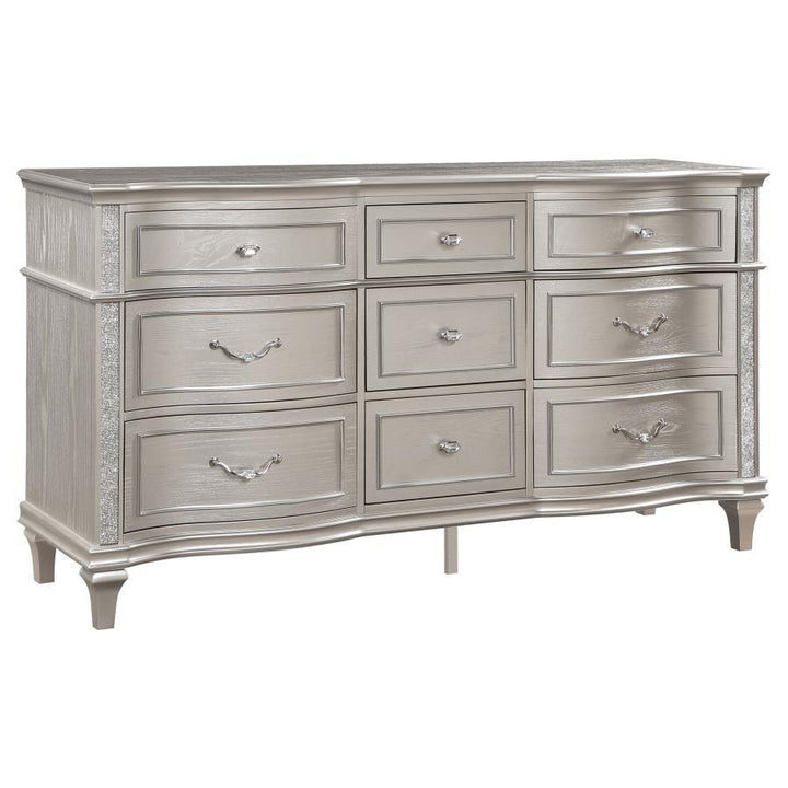 Evangeline - 9 - Drawer Dresser - Silver Oak Dressers modern furniture Contempo Furniture