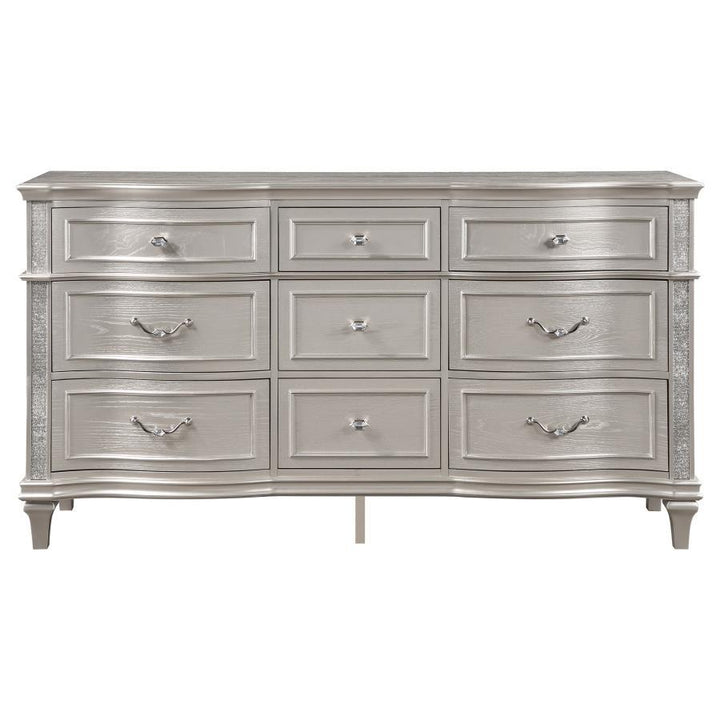Evangeline - 9 - Drawer Dresser - Silver Oak Dressers modern furniture Contempo Furniture