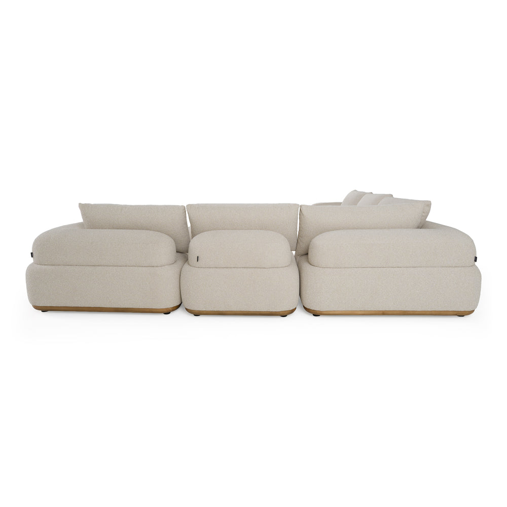 Evans - Contemporary Off-White Fabric Modular Sectional Sofa-5-Piece Sectional - View 5